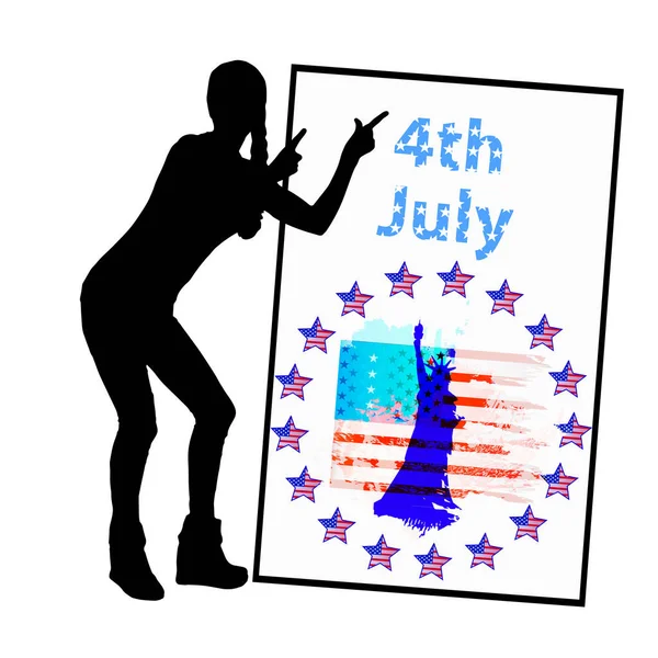 Jour de l'indépendance États-Unis. Concept — Image vectorielle
