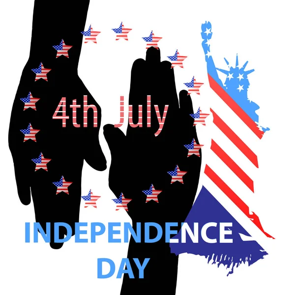 美国的独立日。7 月第四次 — 图库矢量图片