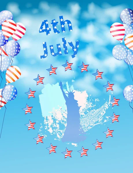 День независимости США. Четвертое июля — стоковый вектор