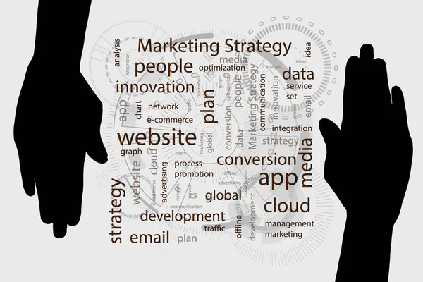 Concept de stratégie marketing . — Image vectorielle