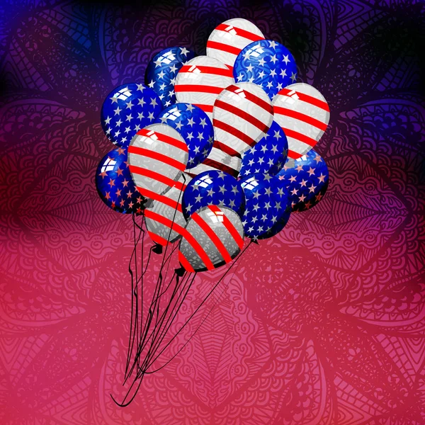 День независимости США. Воздушные шары — стоковый вектор