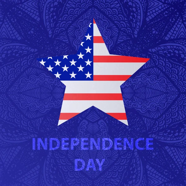 A függetlenség napja az Egyesült Államokban. Star — Stock Vector