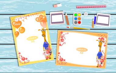 Fotoğraf çerçevesi masanın üzerinde. Yatay