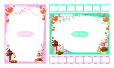 Resim çerçevesi ile tatlılar ve karamel inç olarak