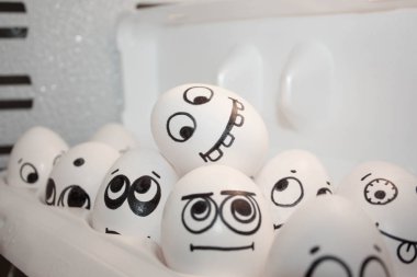 Elebaşları şirket kavramı. Yüz yumurta