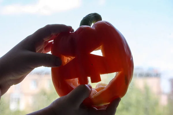 Concetto Halloween. Zucca sorridente — Foto Stock