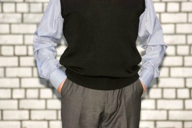 İş kavramı. Bir adam tutuyor