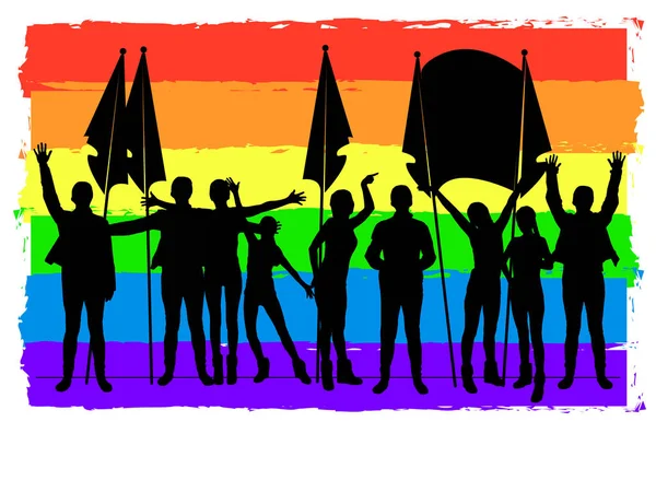 Гей-парад лесбиянок. сексуальная — стоковый вектор