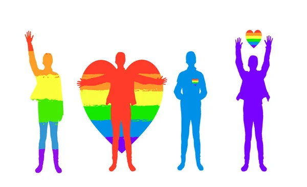 Sexig minoritet koncept. homofile, lesbiska — Stock vektor
