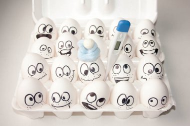 grip mevsimlik kavramı. karşı bir aşı