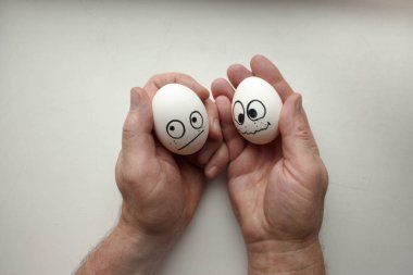 çekingenlik kavramı. komik bir yandan birlikte yumurta