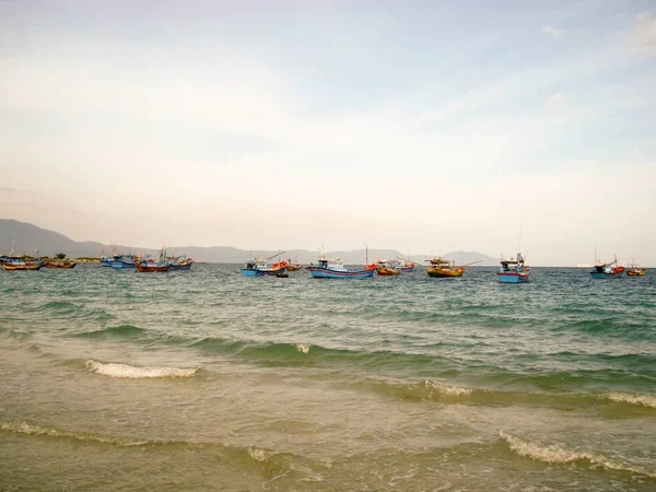 Sea landscape. fishing boats. photo — Stock Photo, Image