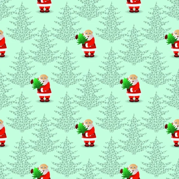 Seamless new year pattern. Santa Claus — Stock Vector