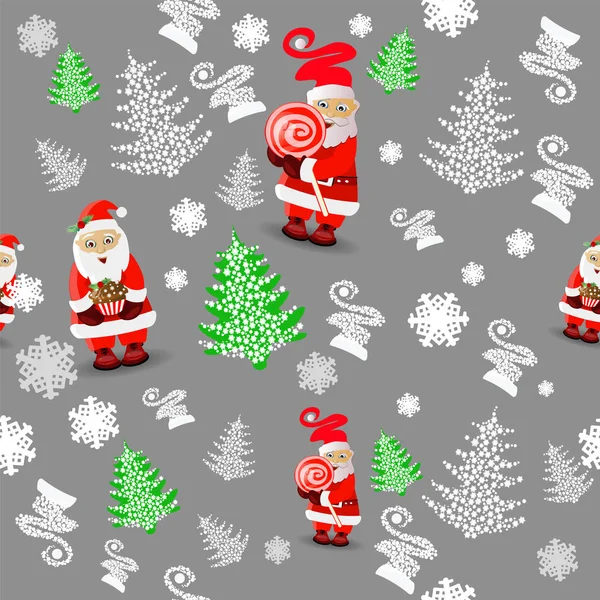 Seamless christmas pattern. vector illustration — Stock Vector