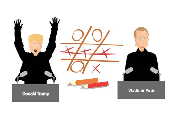 Riunione dei presidenti. . Donald Trump — Vettoriale Stock