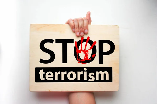 Stop terrorizmus koncepció. a felirat — Stock Fotó