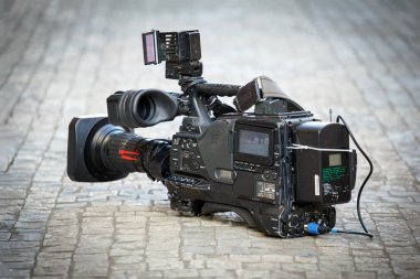 video kamera yakın çekim. Yan görünüm 