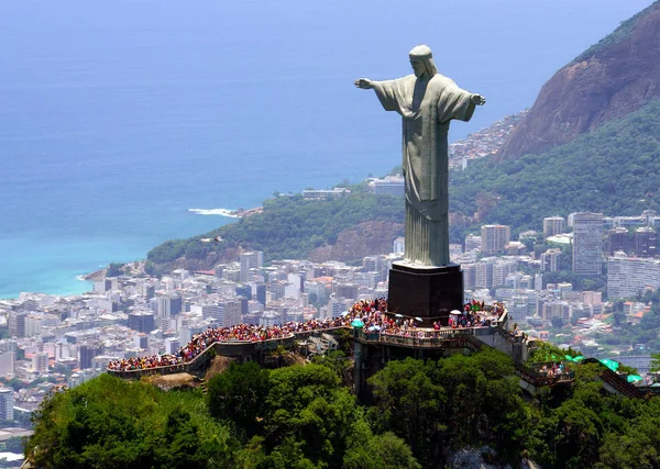 Cristo redentor no Rio de Janeiro — Fotografia de Stock