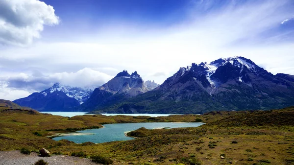 Cordilheira Paine no Parque Nacional Torres del Paine, Patagônia — Fotografia de Stock