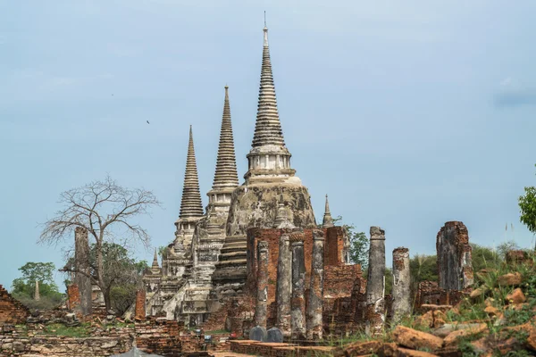 Ancien temple ruiné d'Ayutthaya, Thaïlande — Photo