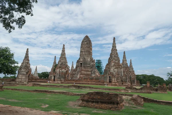 Hancur Old Temple Ayutthaya, Thailand — Stok Foto