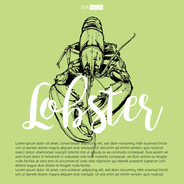 Istakoz deniz ürünleri düzeni tasarımı