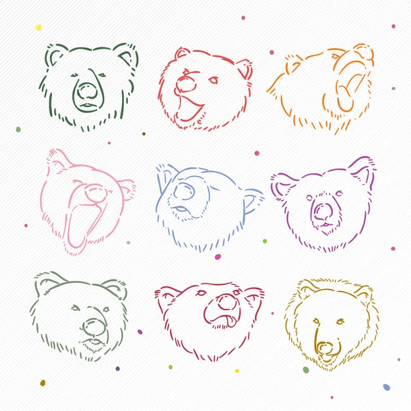 Ayı yüz tasarım vecter