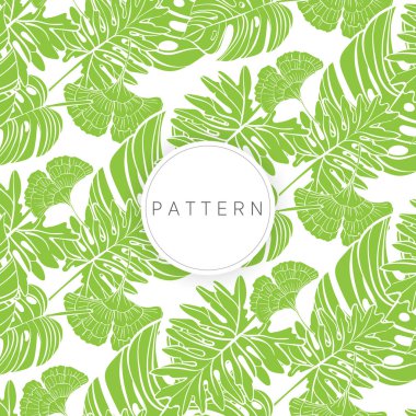 Tropik renk yaprak desen çizmek