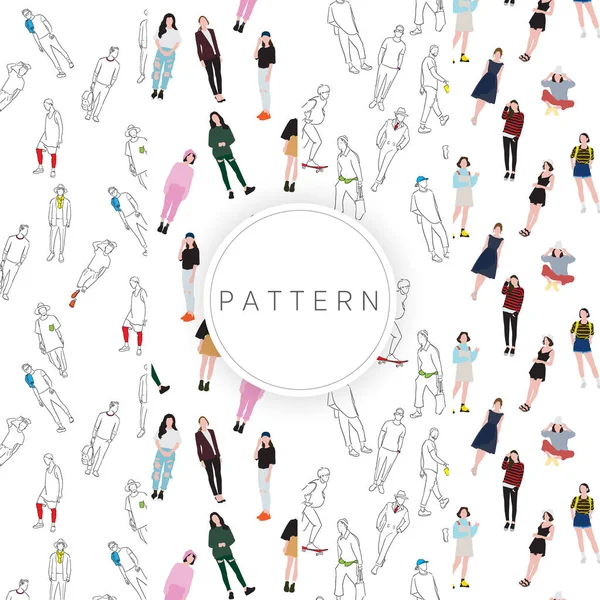 İnsanlar moda model/insanlar moda deseni