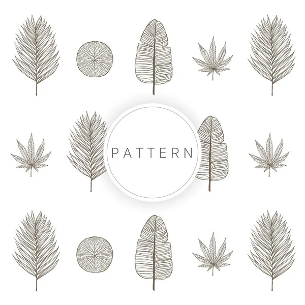 Tropik renk yaprak desen çizmek