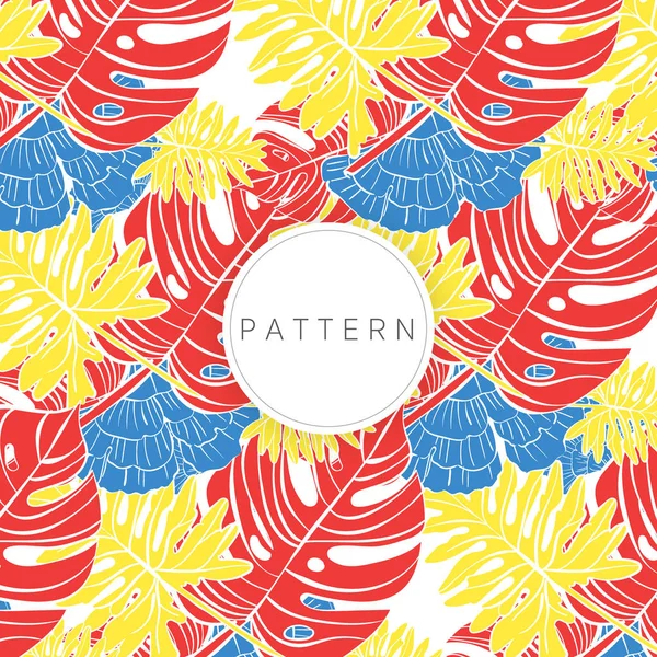 Tropik renk yaprak desen çizmek