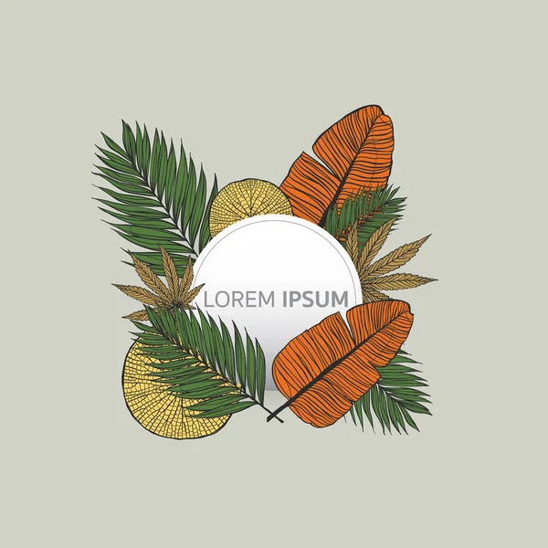 Tropik renk yaprak desen çizmek