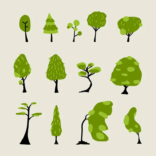 Ağaç Sketch düz tasarım 