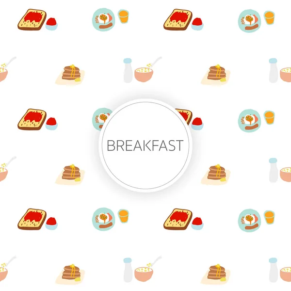 Kahvaltı sevimli tasarım arka plan çizmek