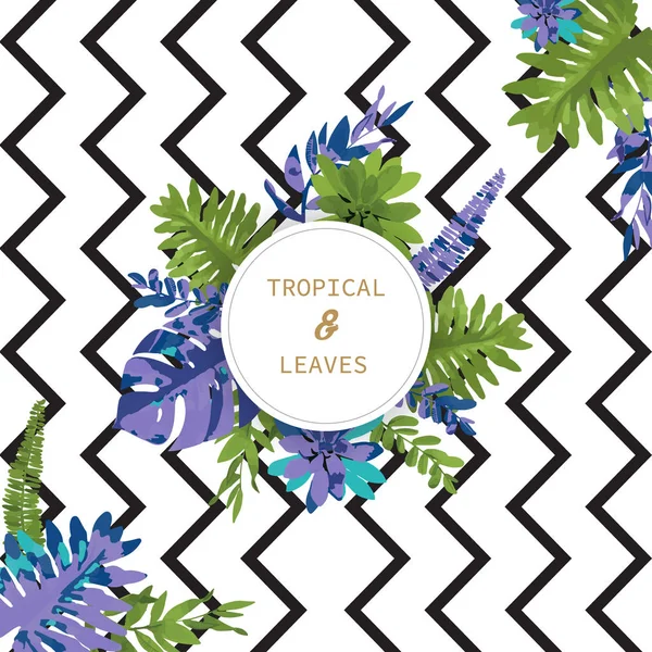 Yaprakları tropikal vektör tasarım yaz