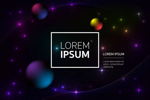 Arka ışık renkli Galaxy plan