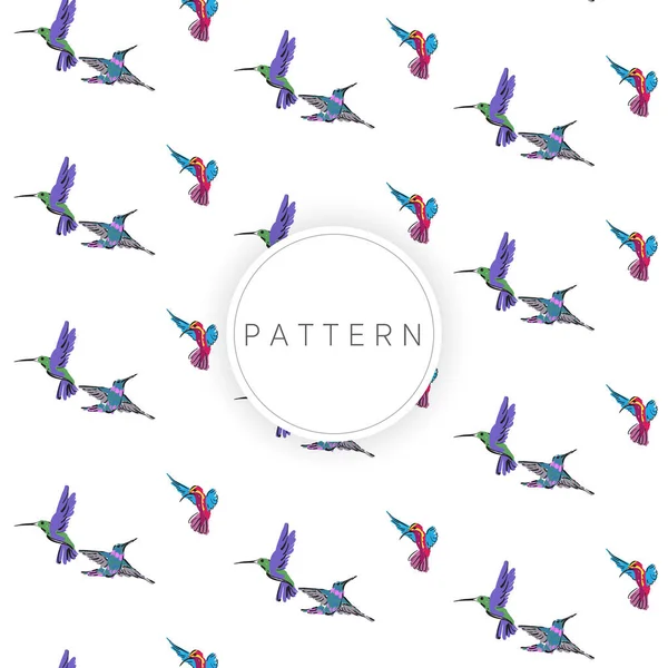 Patroon vector, vector van vogels, kolibries, Hummingbird vector — Stockvector