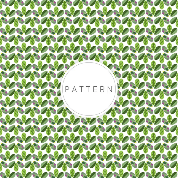 yeşil ve bej yaprakları ile dekoratif şablon doku