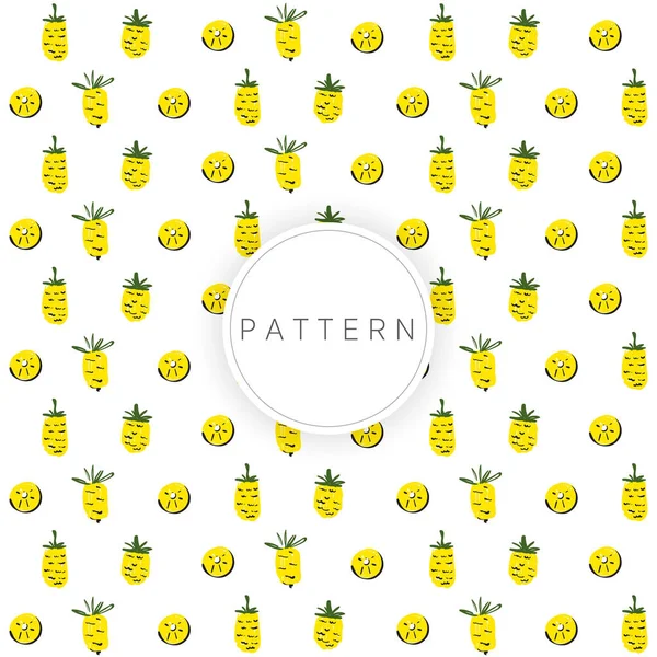 Vektör desen ananas yaz ile