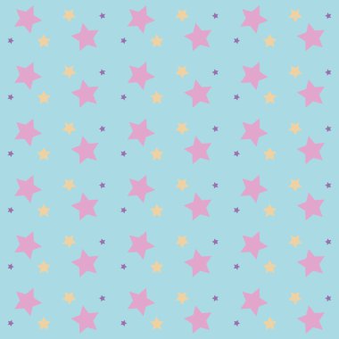 Beyaz arka plan üzerinde izole yıldız ile Dikişsiz parlak soyut desen