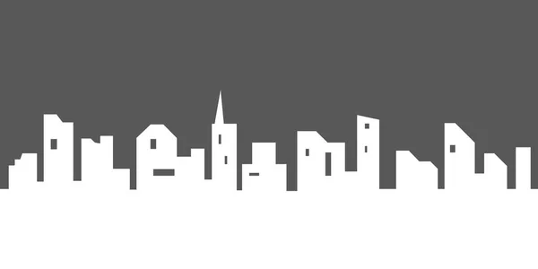 Silhouette de ville vectorielle avec fenêtres . — Image vectorielle