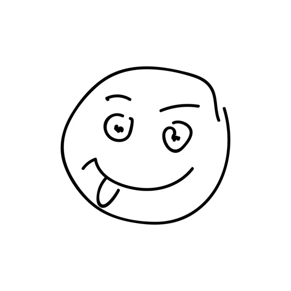 Disegno Emoticon faccina sorridente cartone animato — Vettoriale Stock