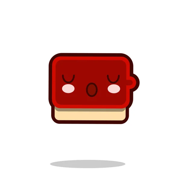 Ketchup sauce personnage de dessin animé icône kawaii fast food Flat design vectoriel — Image vectorielle