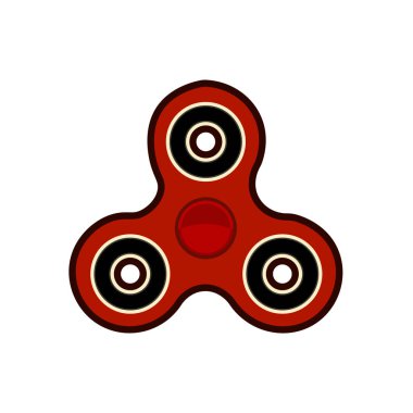 El spinner hileci. El spinner düz vektör çizim. Vektör çizim üzerinde beyaz izole