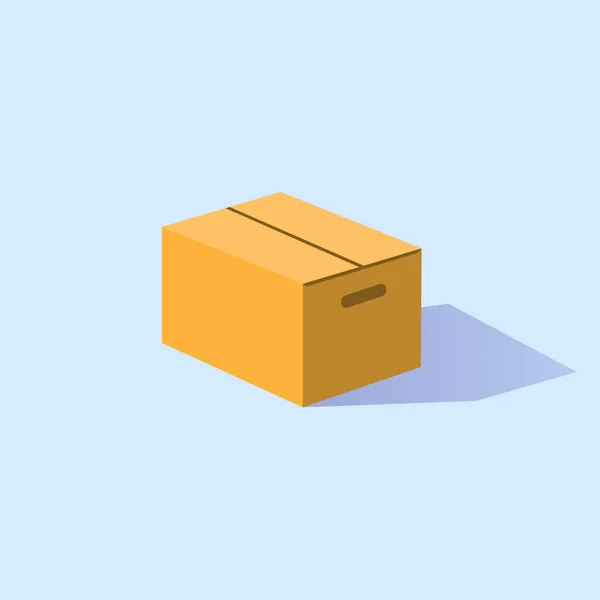 Closed box made of cardboard — Stock Vector
