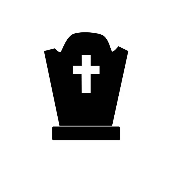 Icône de tombe d'Halloween. Illustration vectorielle de pierre tombale. Rip pierre tombale plat . — Image vectorielle