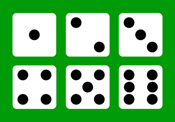 Dados, icono de dados, casino, ganar, ganar. Diseño plano, vector . — Vector de stock