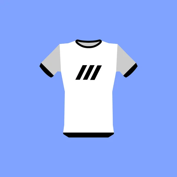 Die Sport-T-Shirt-Ikone. Hemd und Spielersymbol. flacher Designvektor — Stockvektor