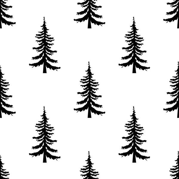Patrón de pino. Ilustración simple del patrón del vector del pino para la tela — Archivo Imágenes Vectoriales