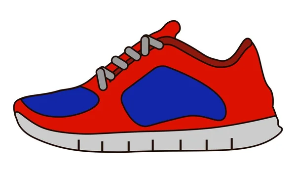 Icono de zapatillas de deporte en estilo plano aislado sobre fondo blanco. Zapatos símbolo stock vector — Vector de stock